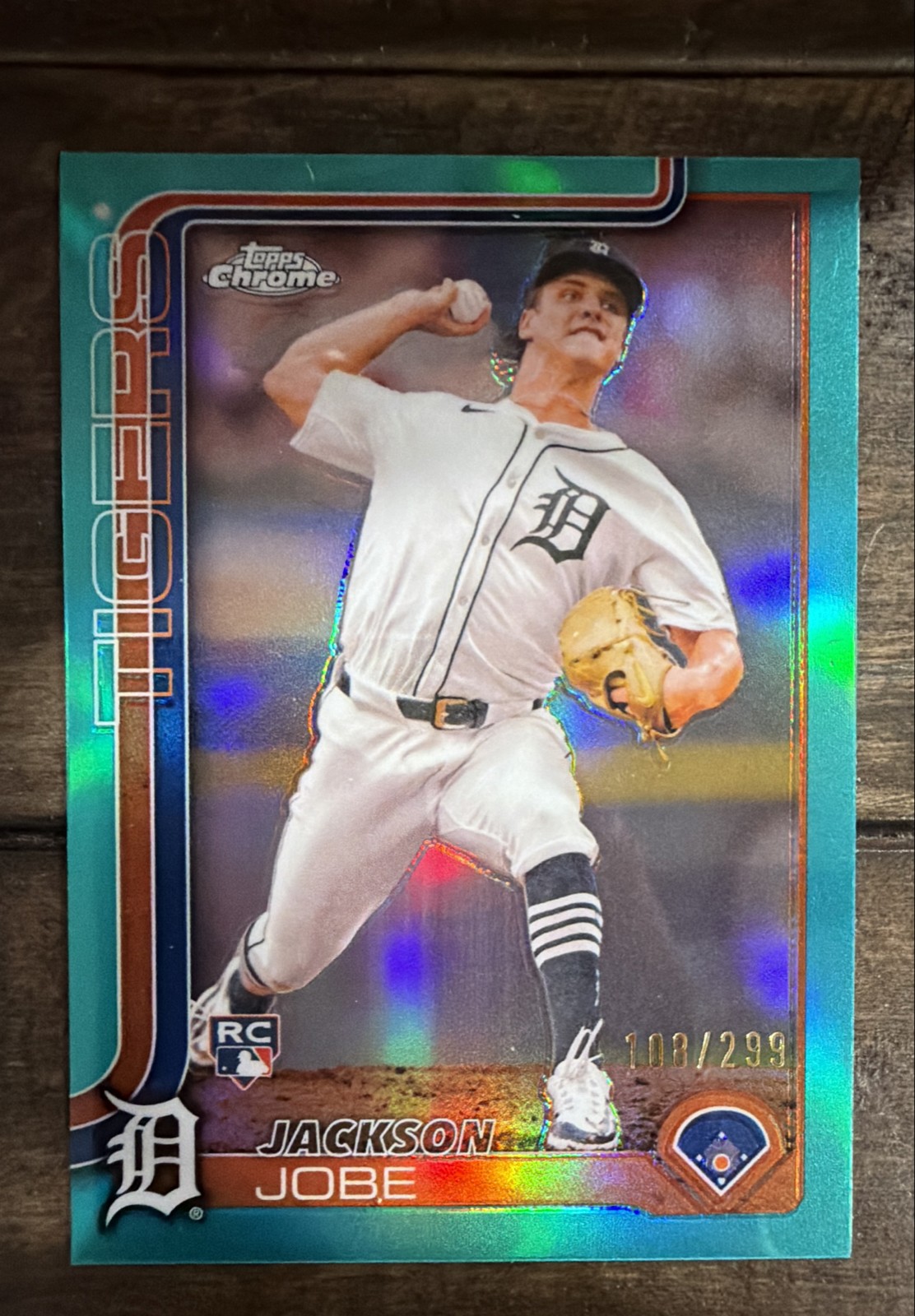 2025 Topps Chrome - Jackson Jobe #249 Teal Refractor /299 (RC)