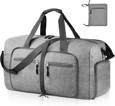 Bolsa de viaje plegable 65L con compartimento zapatos para hombres mujeres