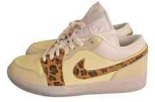 Air Jordan 1 sneaker basse da donna sportive giallo/beige/marrone taglia 44 UK 9 US 11,5