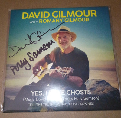 DAVID GILMOUR Signed Yes I Have Ghosts CD Album PINK FLOYD  Polly Samson