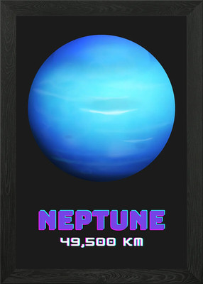 Neptun Planet der Blaue gerahmtes Wandbild Poster Leinwanddruck Bild