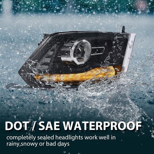 LED Bar Headlights Assembly Front Headlamp Compatible with Dodge Ram 1500 2500 3 - 第 5/12 張圖片