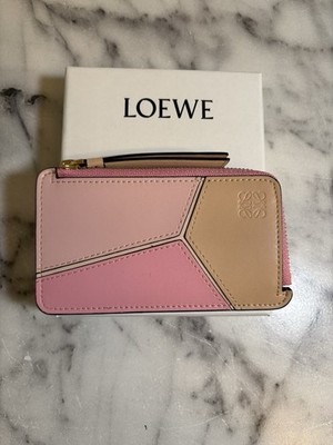 Authentic LOEWE Puzzle Coin Cardholder Wallet Multicolour Calfskin