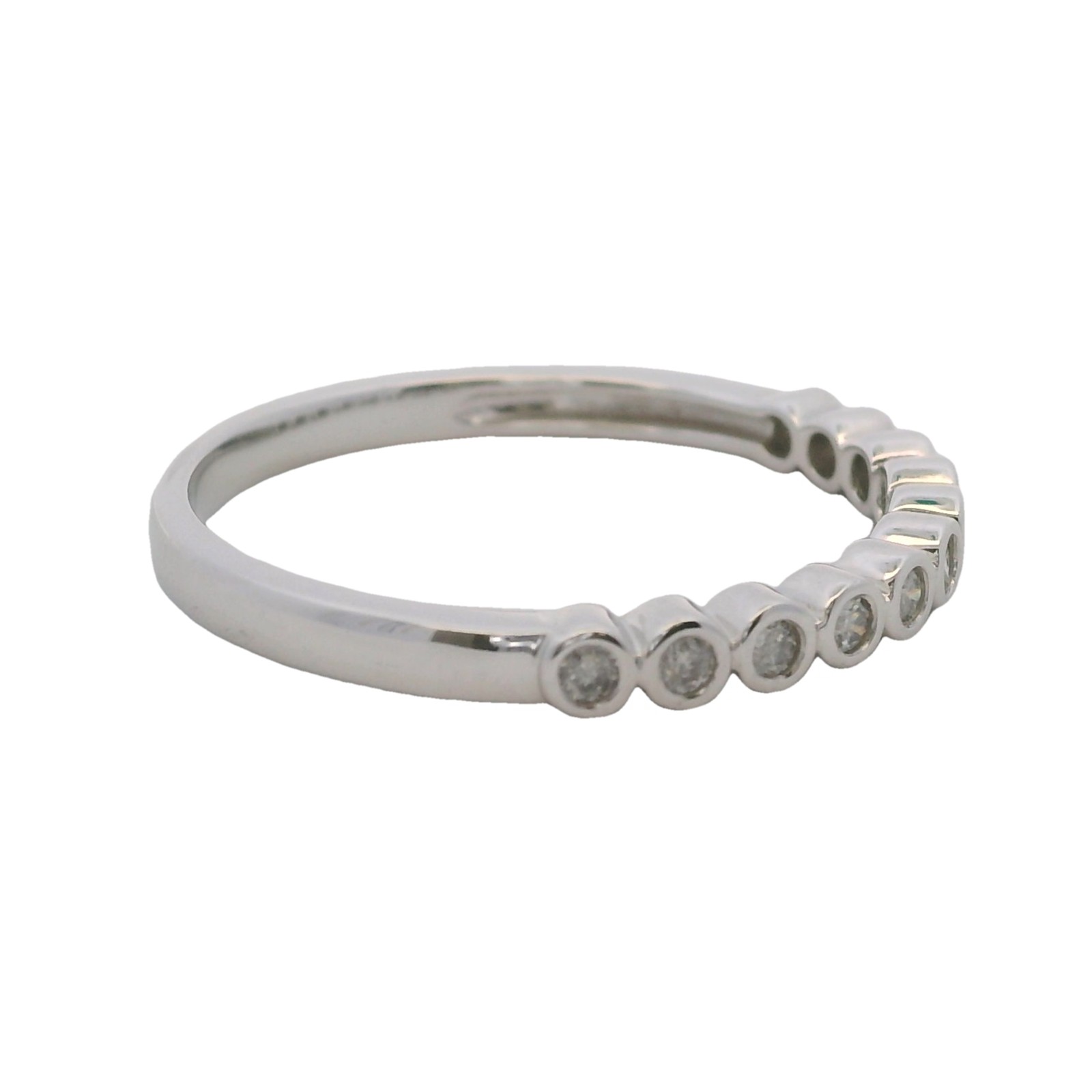Bezel Set Diamond Bubble Wedding Stackable Band R… - image 3