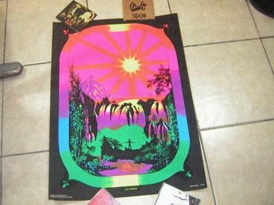EVES GARDEN BLACKLIGHT POSTER 1969 VINTAGE FRANK KAY PSYCHEDELIC