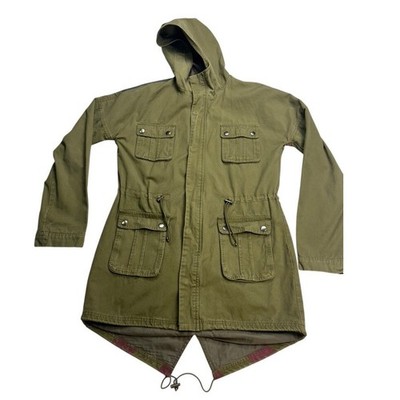 BDG Urban Outfitters Olive Green American Flag Fishtail Parka Jacket Mens Medium