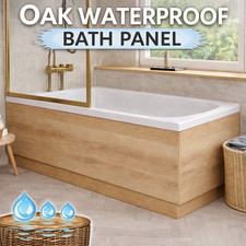 Oak Effect Bath Panel Waterproof Front 1700 1800 End 700 800 Adjustable Height