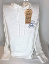 Faherty Mens Sunwashed Slub Hoodie White Organic Cotton Surfrider Foundation Med