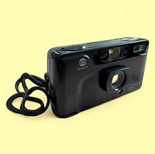 Minolta Freedom Escort 35mm Auto Focus Point Shoot Film Camera Black w/ Flash