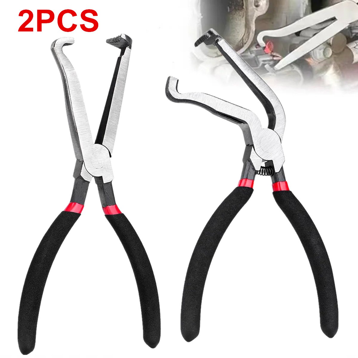 2PCS Electrical Disconnect Pliers Fuel Line Petrol Clip Pipe Pliers Repair Tools
