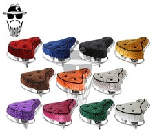 ORIGINAL LOWRIDER Cruiser Bicycle Button Velour Deluxe Saddle Lowrider Bike Seat