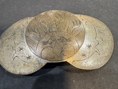 Vtg Moon and Sun Metal Hair Clip TC12