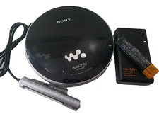 SONY D-NE730 S CD Walkman portable CD player W/Remote Battery Black Tested