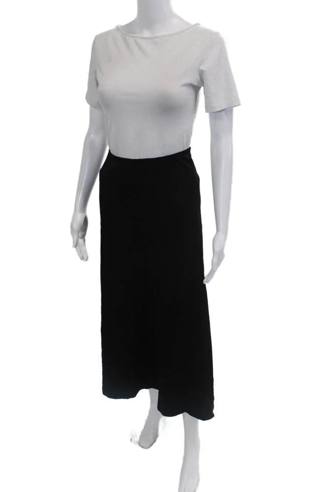 Maxi Falda Ralph Lauren Collection Mujer Línea A Negra Lana Talla 8 Foto 2 de 4