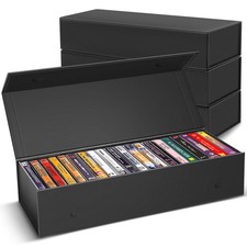 3 Pack Cassette Tape Storage Box, Tape Holder Store 60 Cassette Cases, Media ...