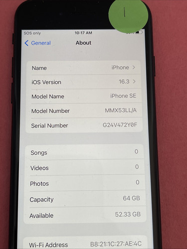 Apple iPhone SE 3rd Generation 64GB T-Mobile / Metro PCS (iOS 16.3)
