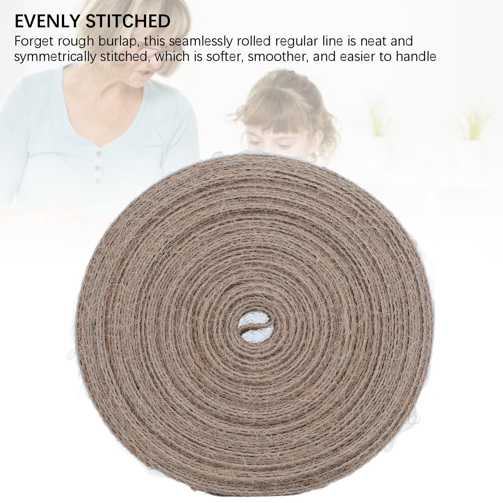 `2 Roll Jute Burlap Fabric Ribbon Craft Decoration Wrapping Wedding Event Spare