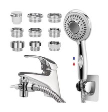 Shower Head Sink - Faucet Bathtub, Hose Sprayer Attachment with 9 A... Fast Ship