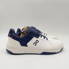 On Men's Size 7.5 The Roger Clubhouse White Acai Blue Sneaker 3MF10541534 NEW