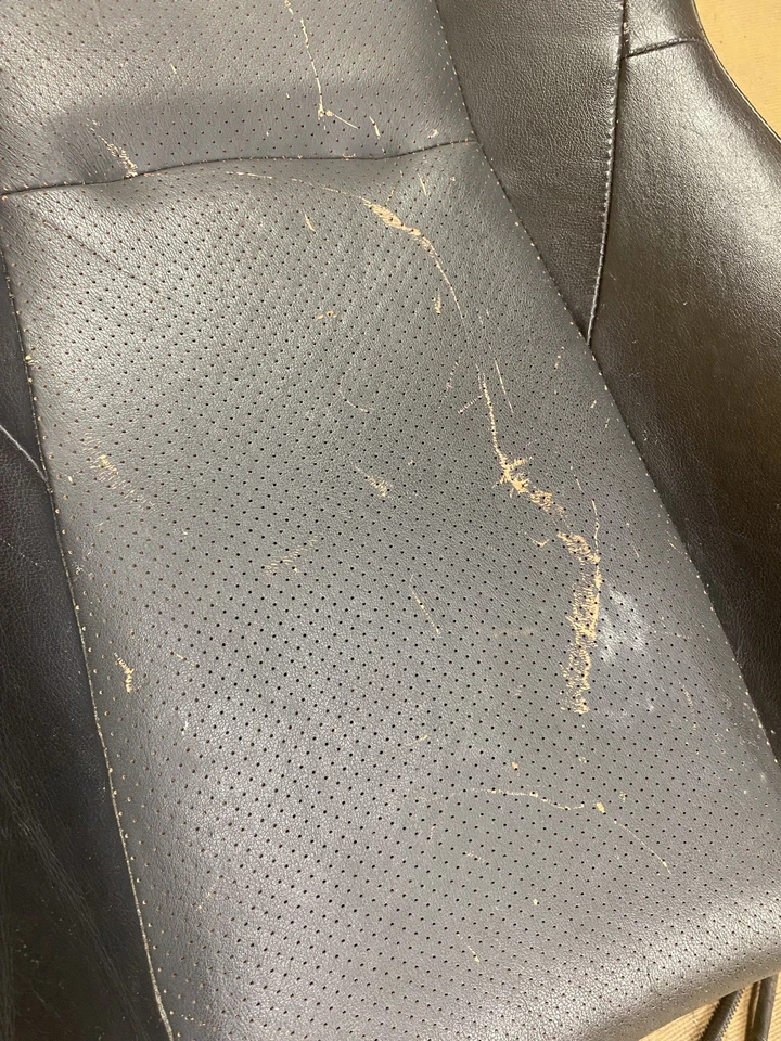 Nissan 350z 2003-2008 cojín asiento derecho parte superior trasero pasajero cuero negro Foto 3 de 4