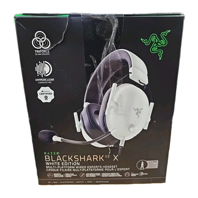 Razer BlackShark V2 X Wired Gaming Headset with 7.1 Surround Sound -White