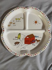 Vintage Anacapa 1987 Melamine Ware Farm Children's Divided Plate Tray