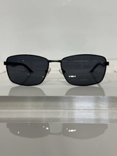 NIB Timberland 9233S 02D Black Metal Dark Gray Polarized Sunglasses