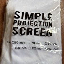 Projector Screen - 100 inches White-Black
