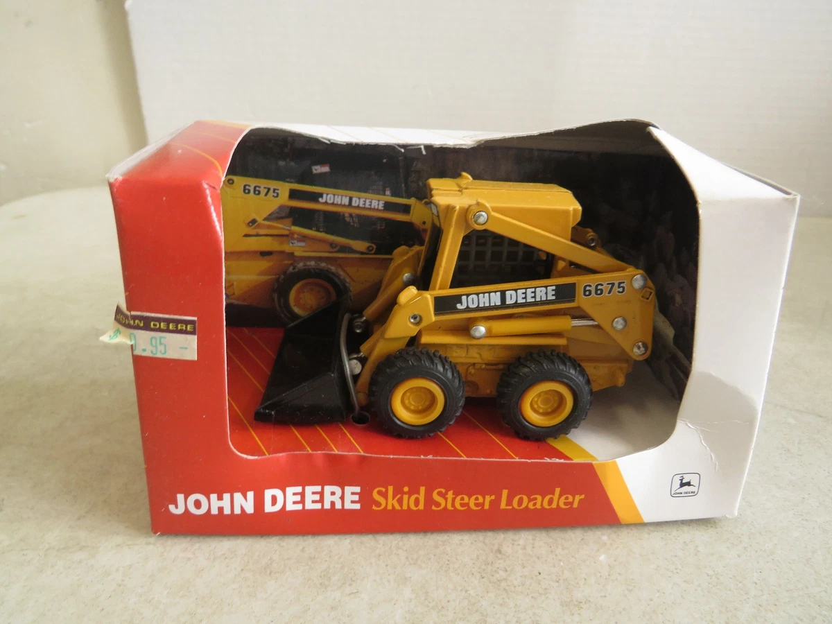 Miniature Ertl John Deere - Tracteur Et Pelleteuse Bobcat, Métal, Vintage