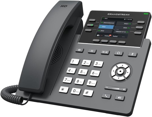 Grandstream GRP2613 Dual Port 2.8" IP Phone w/ 6 Lines & 4 SIP Accounts - Black