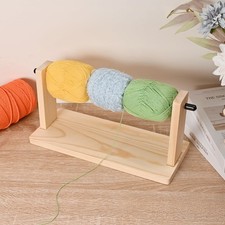 Wooden Crochet Yarn Holder, Single Revolving Yarn Storage for Crochet Yarn Ba...