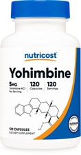 Nutricost Yohimbine HCl 5mg, 120 Capsules - Extra Strength