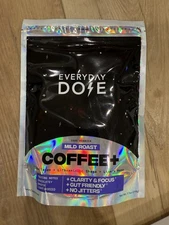 Everyday Dose Mushroom Coffee +  Mild Roast Collagen Protein Nootropics Focus