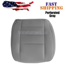 For 2002-2007 Ford F250 F350 F450 F550 Lariat Perforated Leather Seat Cover Gray