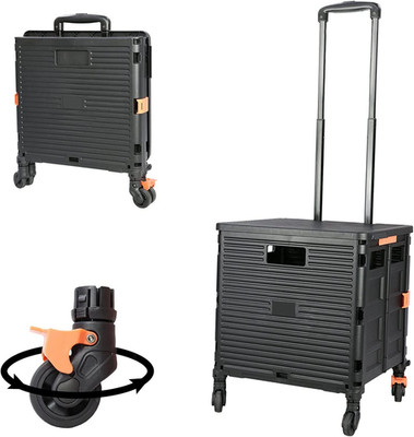 SELORSS Foldable Utility Cart Folding Portable Rolling Crate Handcart with Heavy