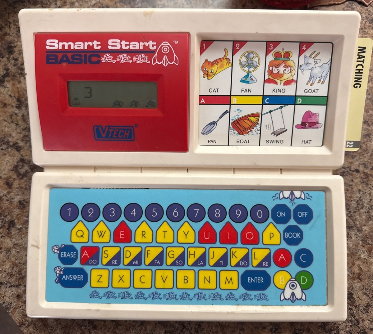 Vintage Vtech Smart Start Basic Learning Computer With Cards Works 