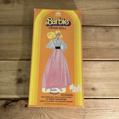Vintage 1983 Barbie Angle Face Paper Doll Set/Original Box/15 Piece Wardrobe