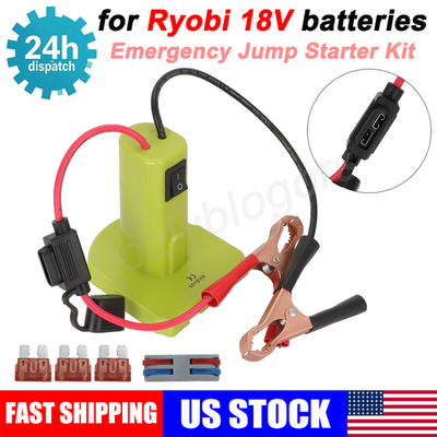 #ad For Ryobi 18V Battery Jump Starter For Jump Starting Cars Trucks Tractors Mowers $14.29
