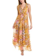 Gorgeous, Vibrant Johnny Was Artists Silk Maxi Dress, XL