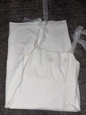 Lulus Romantic Celebration White Tie-Strap Bodycon Midi Dress Size M