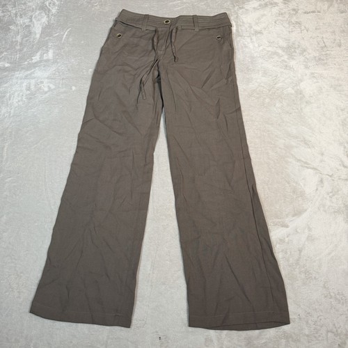 Sandro Sport Pants Womens 10 Brown Wide Leg Viscose Blend Summer Casual