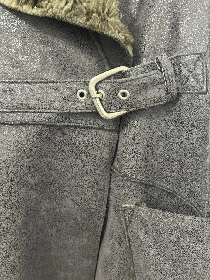 Abrigo interior de piel de mujer Armani de cuero de oveja exterior y estampado de guepardo 🧥 Foto 2 de 4