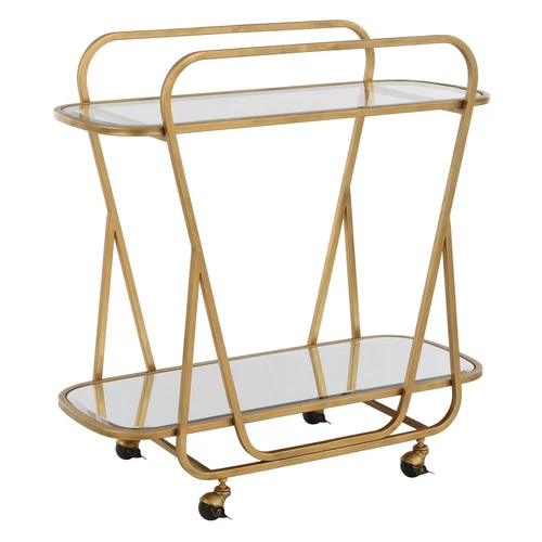 Uttermost Swain Brass Serving Cart - Picture 3 of 5