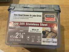 Simpson S07225FT1WH01 Trim-Head Screw, 6-Lobe Drive   7 x 2-1/4 in. T-15 Type 3