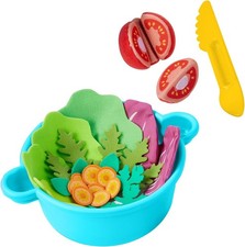 New HABA BIOFINO Montessori Play Mixed Salad Set Pretend Play 3 Felt Vegetables
