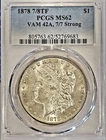 1878 7/8TF Morgan PCGS MS62 VAM 42A 7/7 Strong & Super CD - VERY LOW POPULATION