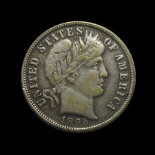 1895-O Barber Dime, Better Date New Orleans Mint Issue, Excellent Condition