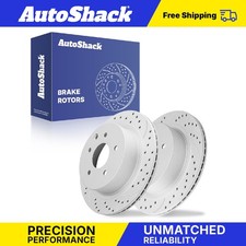 Rear Drilled Slotted Brake Rotors Pair for Nissan, Rogue 2008-2020
