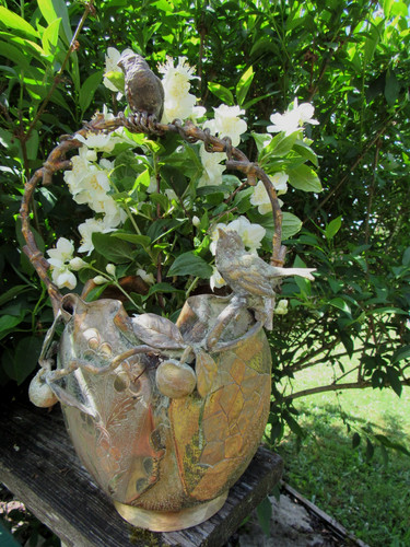 XIX Panier Vase Usubata