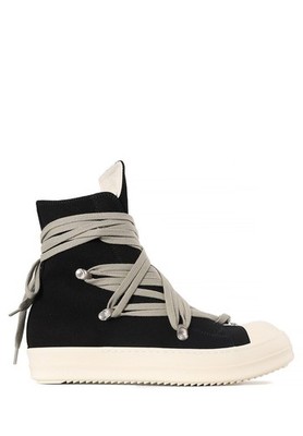 Rick Owens Overdyed Denim Mega Race Sneaker Black Milk 155859757
